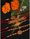 YouBella Designer Bracelet Rakhi and Greeting Card Combo Set for Brother Raksha Bandhan Gift for Brother